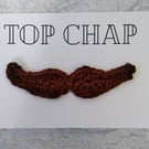 Handmade Moustache "Top Chap" card - Free Postage