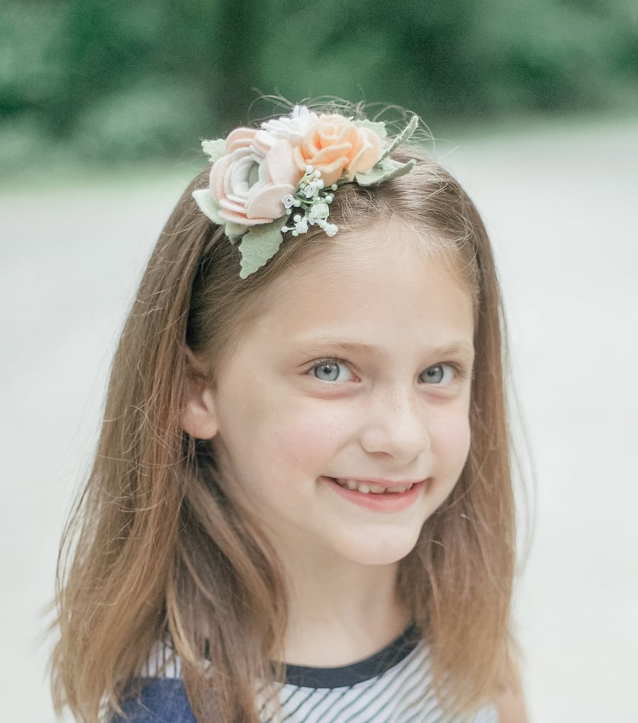 Summer Flower Headband, Boho Flower Crown, Ranunculus Headband