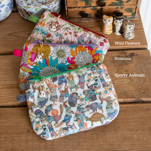 Liberty lawn coin purse or wallet in a choice of 3 prints