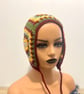 Handmade Crochet Bonnet – Multicolour Granny Square Festival Hat with Ties