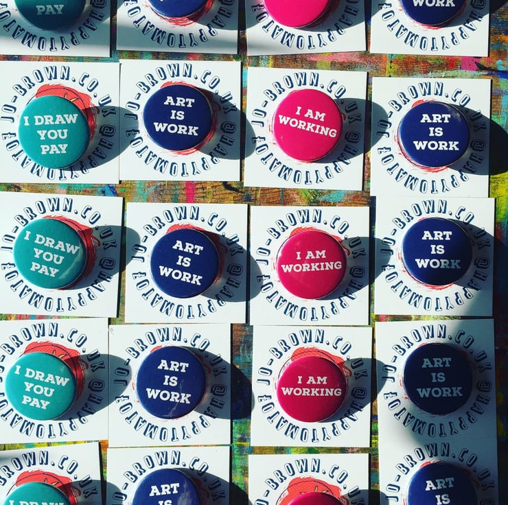 Fun quirky word badges by Jo Brown choose 1 fro... - Folksy