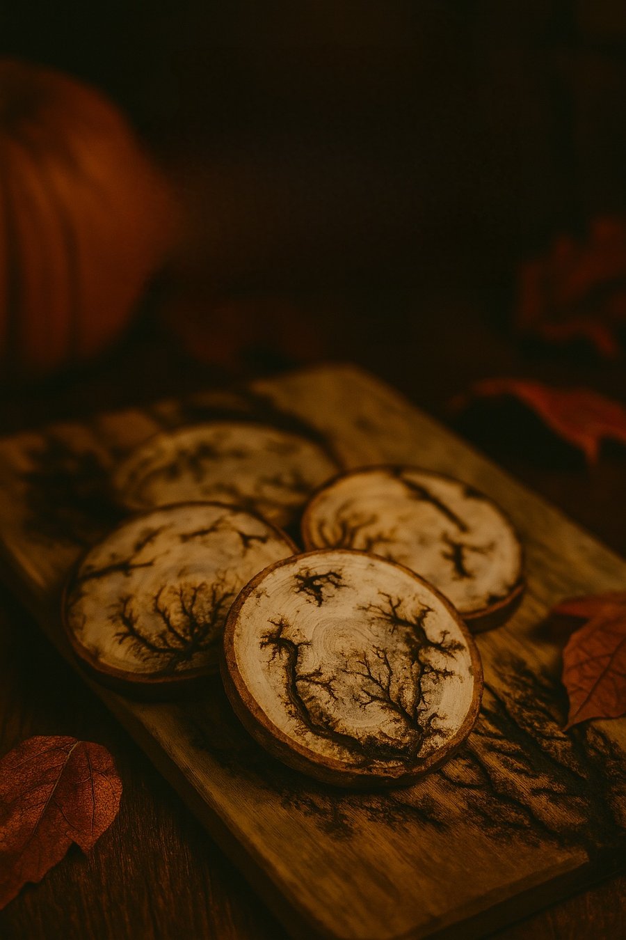 Handmade European Ash Wood Coasters - Set of 4