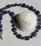 Blue Lapis Lazuli Gemstone Chunky Beaded Chakra Necklace "Blue Paradis" - Image 1
