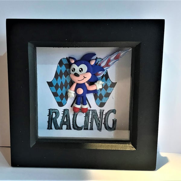 Sonic Inspired Racing Frame - Folksy
