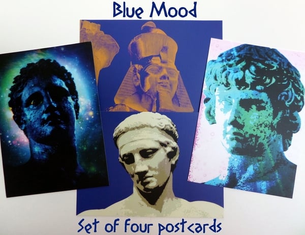 Blue Mood - Set of Four Postcards