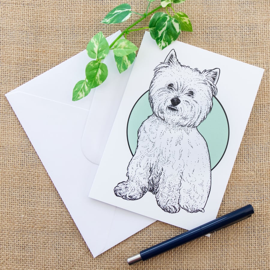 West Highland Terrier Westie Dog Greetings Birthday Card