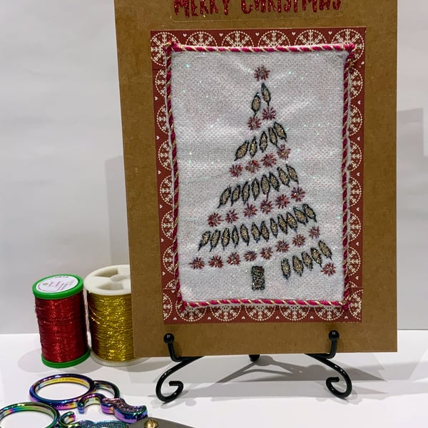 Hand Embroidered Christmas Tree