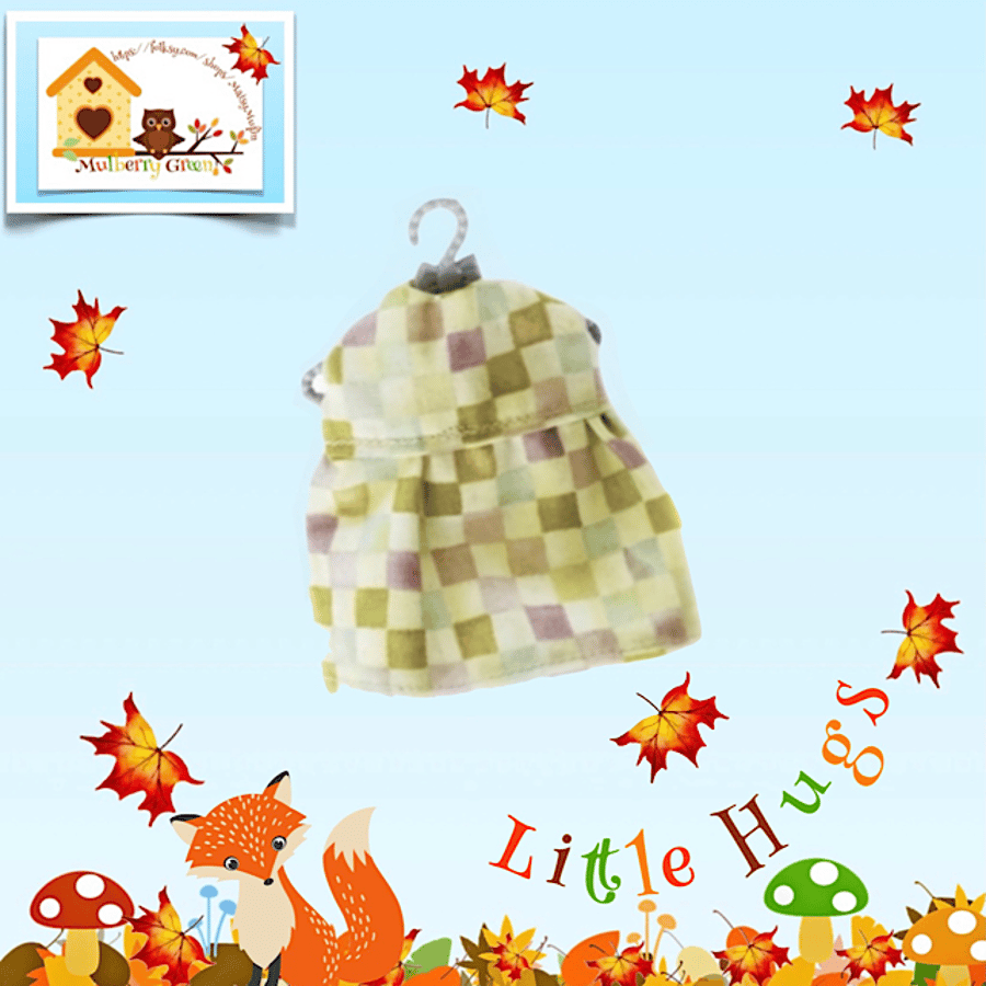Lime Checked Dress to fit the Little Hugs dolls and Baby Daisy