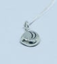 Recycled Silver Melted Moon Pendant - Image 2