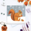 Winter Squirrel Christmas Card - sustainable, recyclable