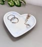 Blue Marbled Heart Trinket Dish - Eco Resin Jewellery Tray - Image 2