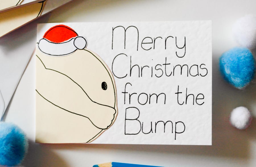 Note Cards Pack of 6 - Christmas Bump Note Cards - Greeting Card 6 Pack 