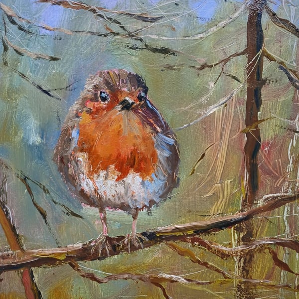 Red Red Robin Oil painting 