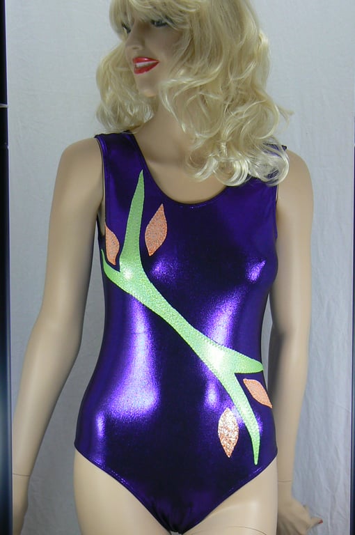  Vest top gymnastic leotard Purple)