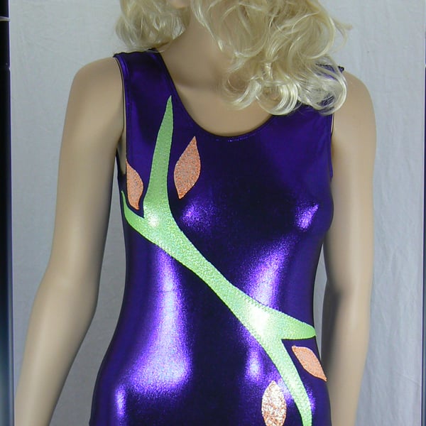  Vest top gymnastic leotard Purple)