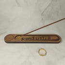 Fellowship Hiking Incense Burner - Solid Walnut Fantasy Incense Holder 