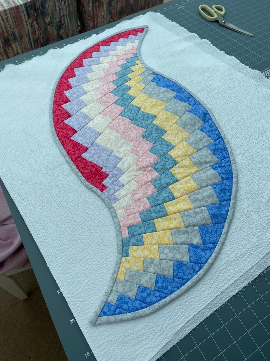 Unusual Table Runner. Spiral Bargello Quilted Table Mat, Home Decor.