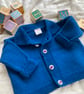 Hand Knitted ‘Michael’ Baby Boy’s Cardigan (3-6 months)