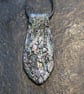 Wearable art textural mixed media pendant - Image 1