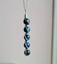 Handmade 925 Silver & Turquoise Blue Tiger Eye Pendant Necklace with Chain Gift  - Image 10