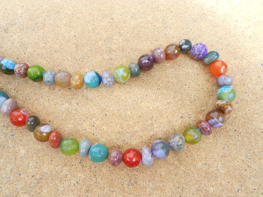 Ocean Jasper & Fire Agate Necklace