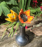 autumn colour anemone ceramic flowers, perfect new home gift - Image 1