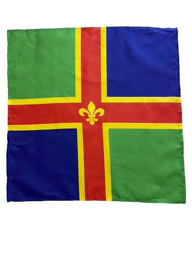 23" x 23" 59 x 59 cm Lincolnshire Lincs County Flag Bandana Head Scarf Neck Tie