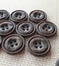 11 16" 18mm 28L Brown wood EFFECT Buttons - Image 4