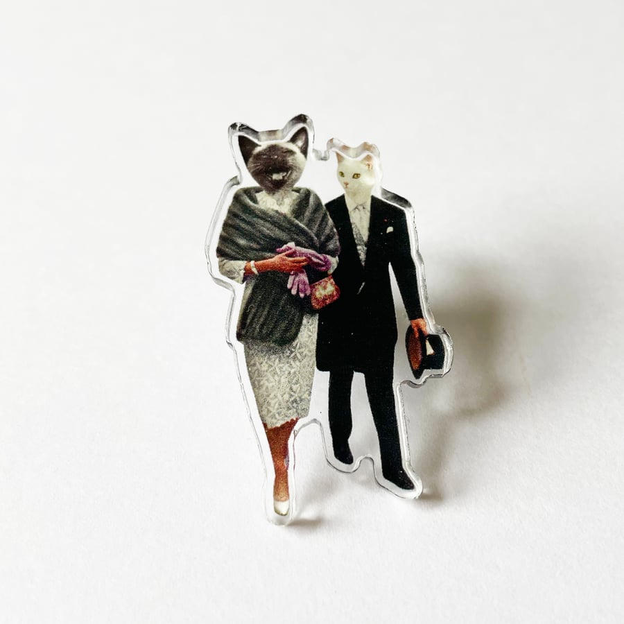 Cat Acrylic Brooch
