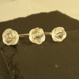 Beautiful Quartz Rose Pins x 3