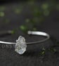 Sterling Silver Dandelion Herkimer Resin Diamond Bangle - Image 8