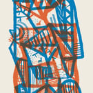 Happenings in Donkey World No.18 two-colour A2 screen-print