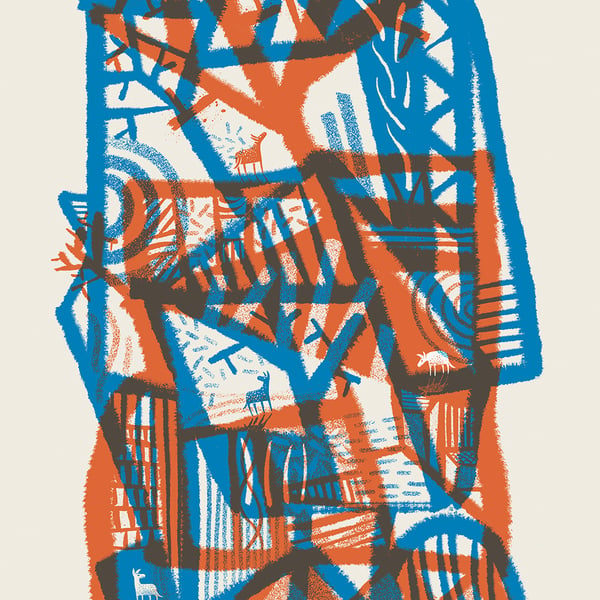 Happenings in Donkey World No.18 two-colour A2 screen-print