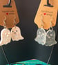 2 pairs ghost dangling earrings 