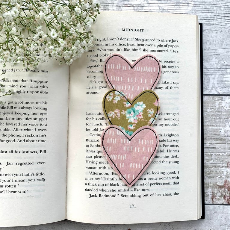 Bookmark, heart trio bookmark