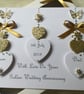 Personalised Handmade Golden Wedding Anniversary Card Mum Dad 50th Gift Boxed - Image 4