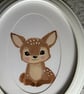Hand-Painted Fawn Wall Art, Framed Deer Acrylic Painting for woodland Nursery  - Image 2