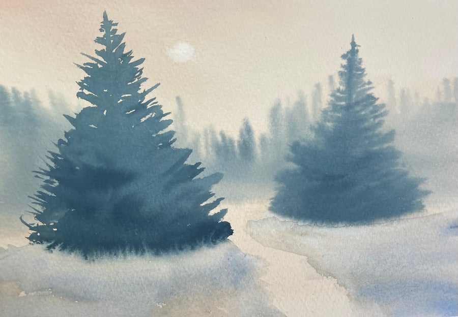 Work from a YouTube demo (Original Watercolour) 