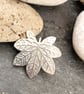 Leaf brooch in etched pewter - Image 2