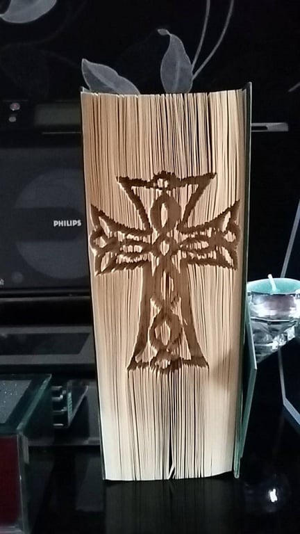 Cross 1 CUT & FOLD Book Folding Pattern - EMAILED PDF PATTERN