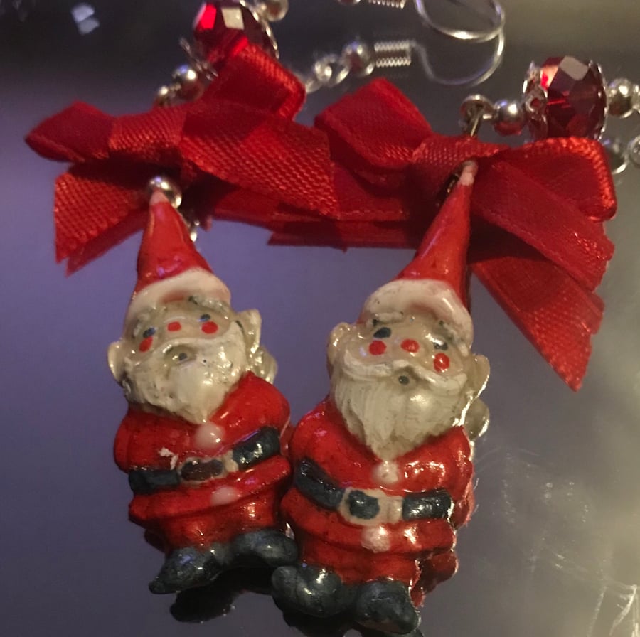 Clay Santa Earrings