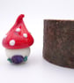 small glass toadstool house - Image 1