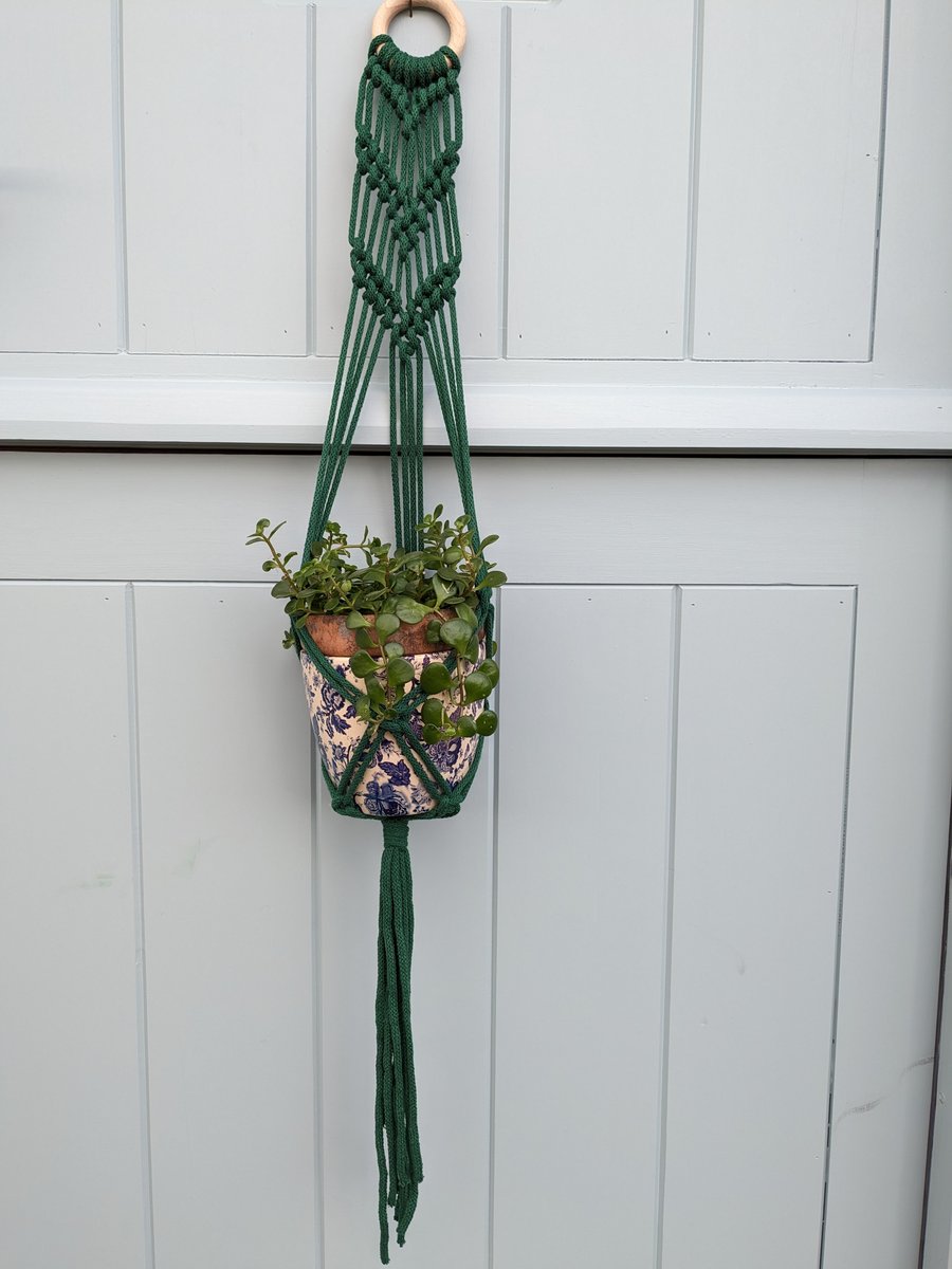  Eco Cotton Macramé Hanging Basket Plant Pot Holder