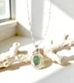 Bohemian Ocean Sea Glass Necklace In Sterling Silver