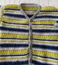 Bright striped hand knitted baby cardigan - Image 5