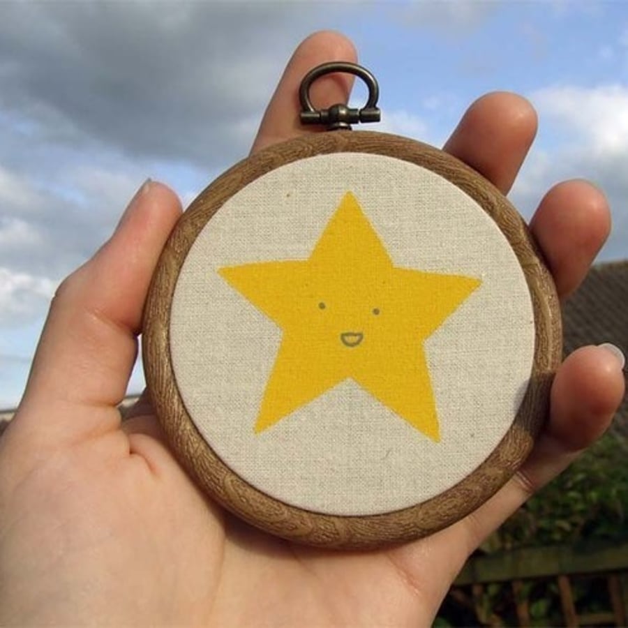 Mr Star - Framed Textile Screenprint