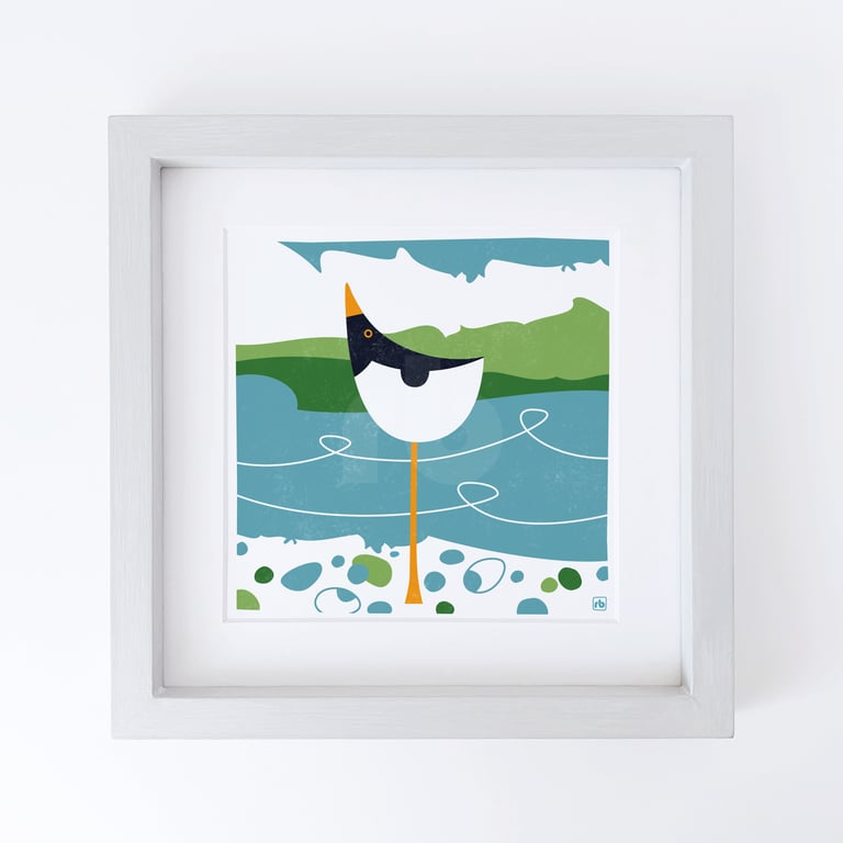 Oystercatcher Waiting For The Tide, original Giclee print