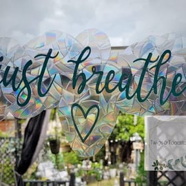 Just breathe window suncatcher decal 