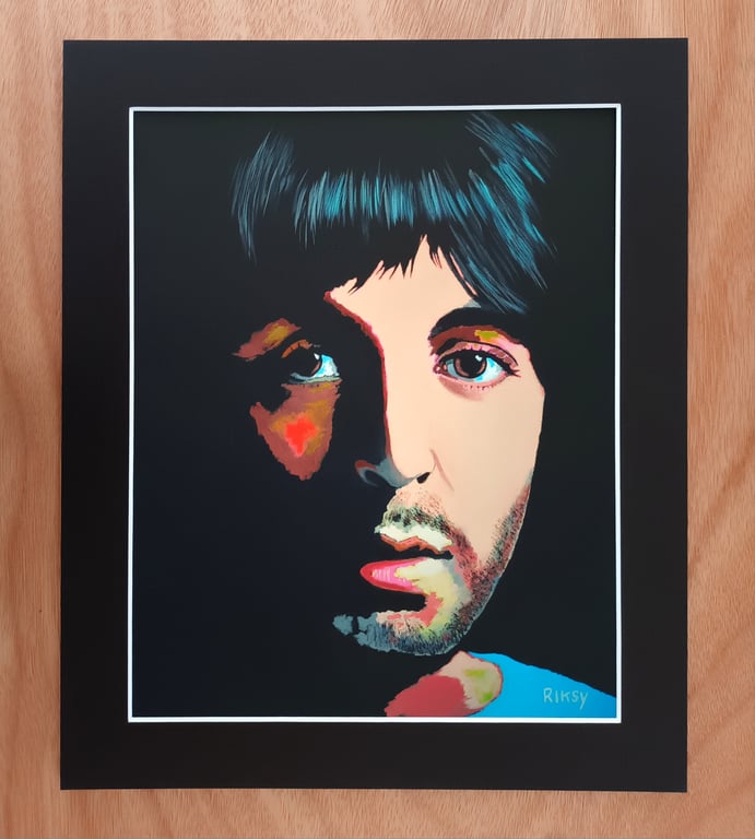 PAUL MCCARTNEY ART PRINT WITH MOUNT