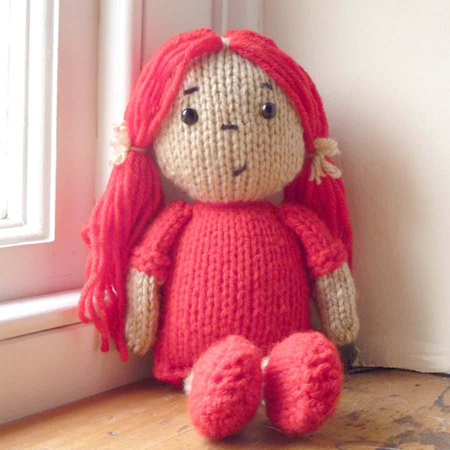 Dolly Knitting Kit- Cherry Red
